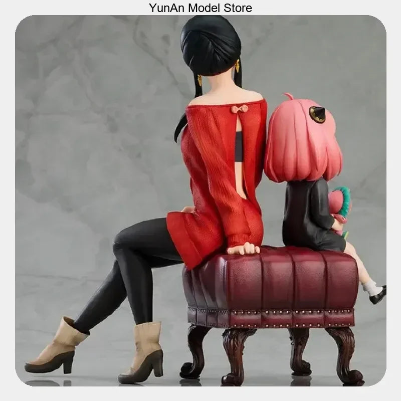 Spy × Family: Anime Figure Statue Model Collection Desktop Decoration Ornament 15cm  Anya Forger & Yor Forger Sit On The Sofa