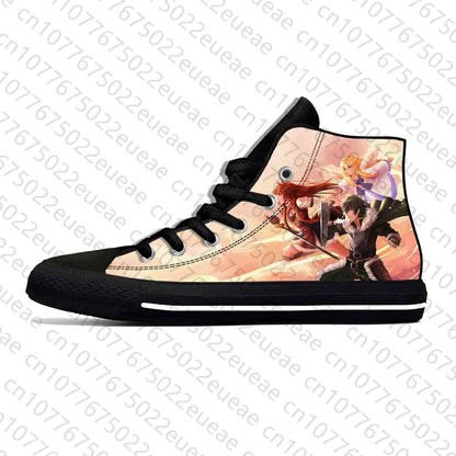 The Rising Of The Shield Hero: Raphtalia Casual Cloth Shoes High Top Lightweight Breathable 3D Print Men Women Sneakers