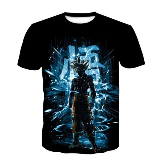 Dragon Ball: Men's 3D Printed Cartoon Tshirt Anime Z Tshirt Summer Harajuku Men Goku Clothes Super Saiya Short Sleeve T-shirt