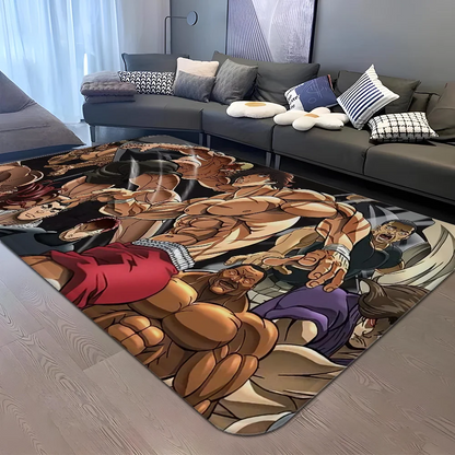 Baki Hanma: Yujiro Manga Hallway Carpet INS Style Soft Bedroom Floor House Laundry Room Mat Anti-skid Bedside Area Rugs