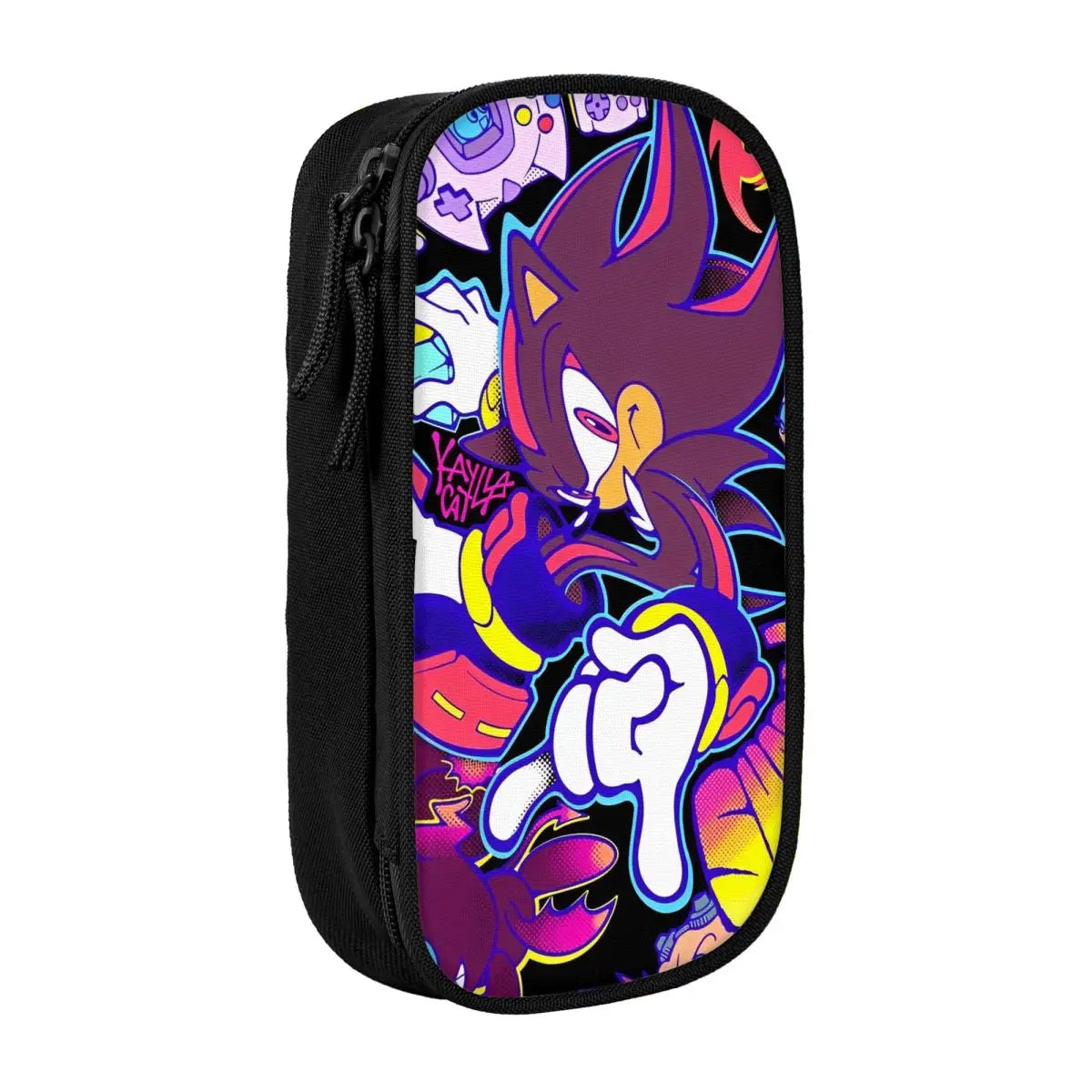 Sonic The Hedgehog: Classic Shadow The Hedgehog Pencil Cases Pencil Pouch Pen for Student Big Capacity Bag Students School Gifts Stationery