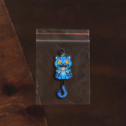 KPop Demon Hunters: Blue Supernatural Tiger Derpy Sussie Enamel Pin Cat Tail Pendant Brooch Gothic Cartoon Peripheral Badge Jewelry Gift