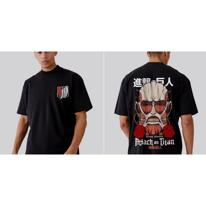 Attack on Titan: Cotton Anime Clothing Short-sleeved Casual Street Y2K Summer Women Tees Over Sized Breathable