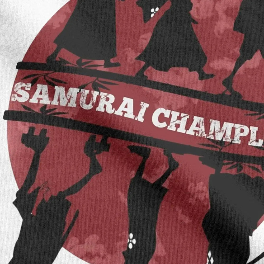 Samurai Champloo: Walk Fuu Mugen Jin T Shirts for Men Cotton Awesome T-Shirts Round Neck Tees Short Sleeve Clothes Birthday Gift