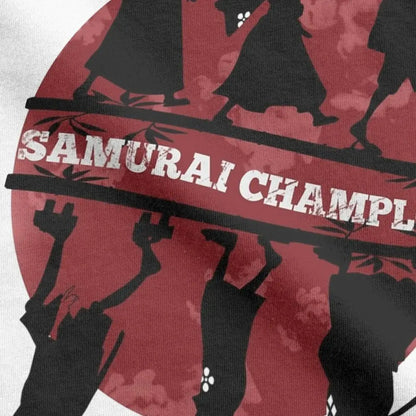 Samurai Champloo: Walk Fuu Mugen Jin T Shirts for Men Cotton Awesome T-Shirts Round Neck Tees Short Sleeve Clothes Birthday Gift