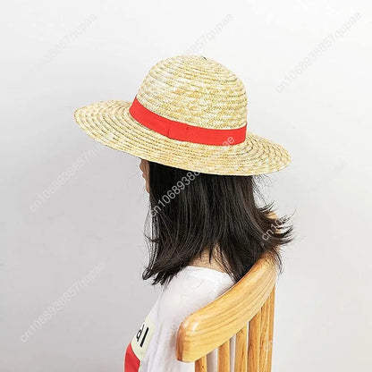 One Piece: Luffy Straw Hat Multifunctional Character Sunscreen Straw Hat Cosplay Sun Hat For Outdoor Casual