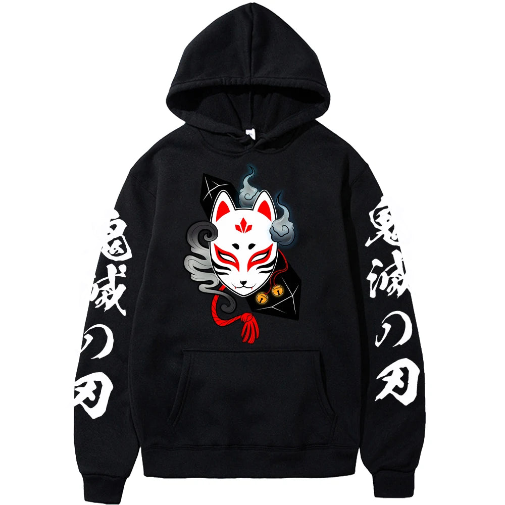 Demon Slayer: Hoodie Kamado Tanjirou Plus Size Harajuku Female Long Sleeve Streetwear Clothing