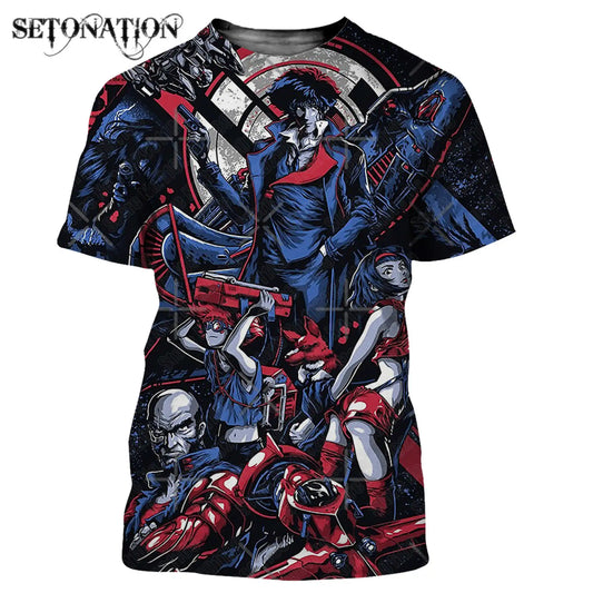Cowboy Bebop: t shirt men women 3D print t-shirts Harajuku style tshirt streetwear summer tops