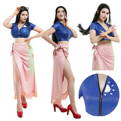 One Piece: Nico Robin Cosplay Costume Top and Wrap Skirfor Women  Anime Nico Robin Outfit Dress