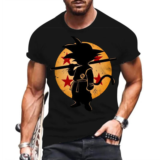 Dragon Ball: Men's 3D Printed Cartoon Tshirt Anime Z Tshirt Summer Harajuku Men Goku Clothes Super Saiya Short Sleeve T-shirt