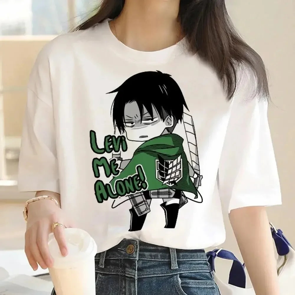 Attack on Titan: Graphic Print Harajuku T Shirt Casual Fashion Short Sleeve T-Shirt Women Graphic T Shirts
