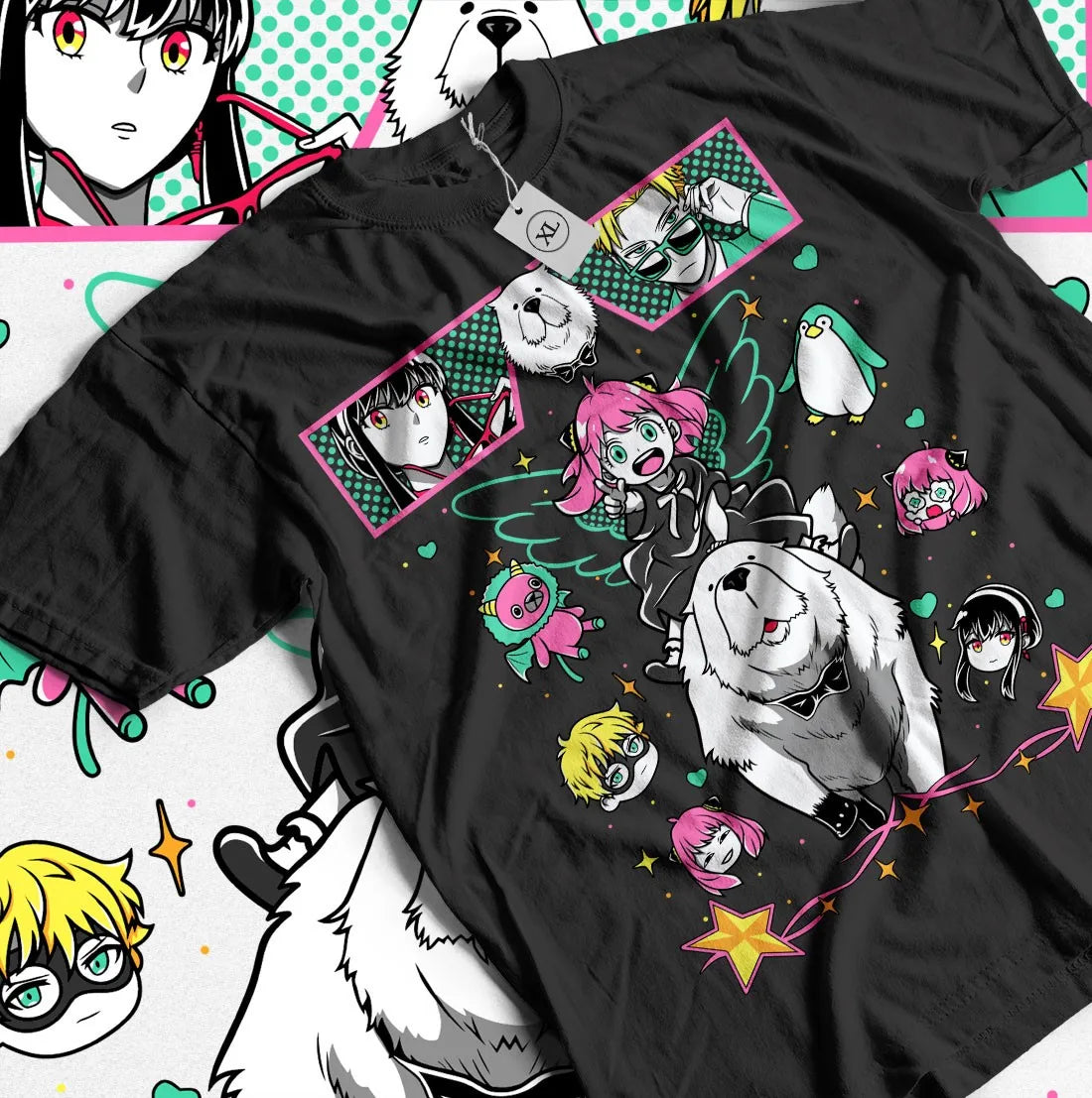 Spy x Family: T-Shirt Loid Anya Bon Forger Girl Manga Anime Gift Shirt All Size