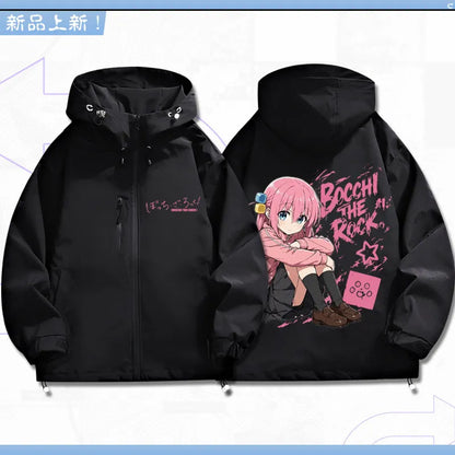 Bocchi The Rock: Yamada Ryo Cosplay Coat Tops Jacket Zipper Fan Figures Halloween Gift Gifts Xmas Role Play Anime