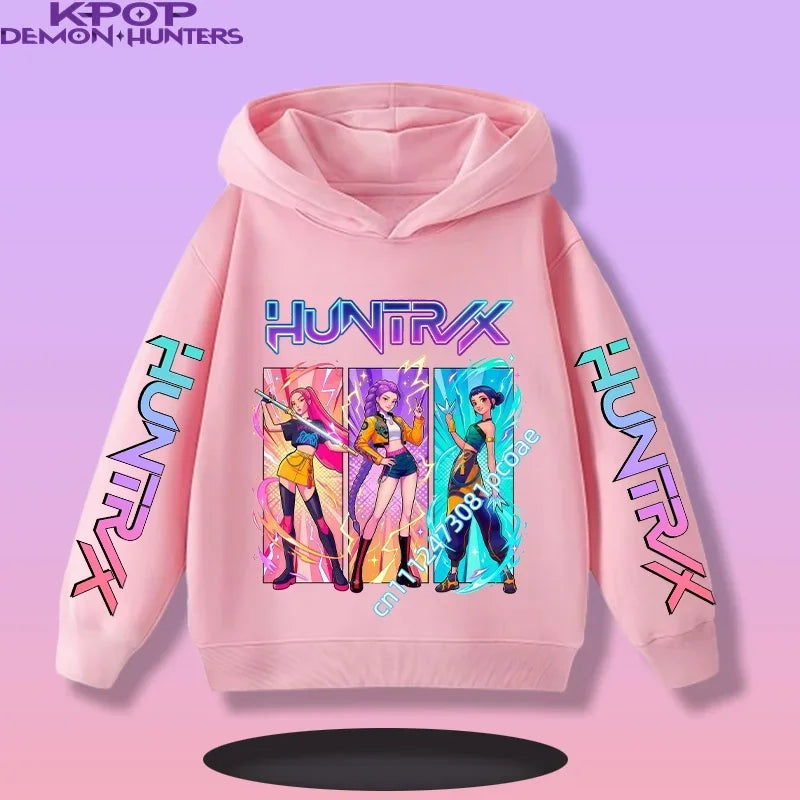 KPop Demon Hunters: Saja Boys Hoodie Boys Girls Long Sleeve Casual Sweatshirt Harajuku Pullover Fans Gift Kids Clothes