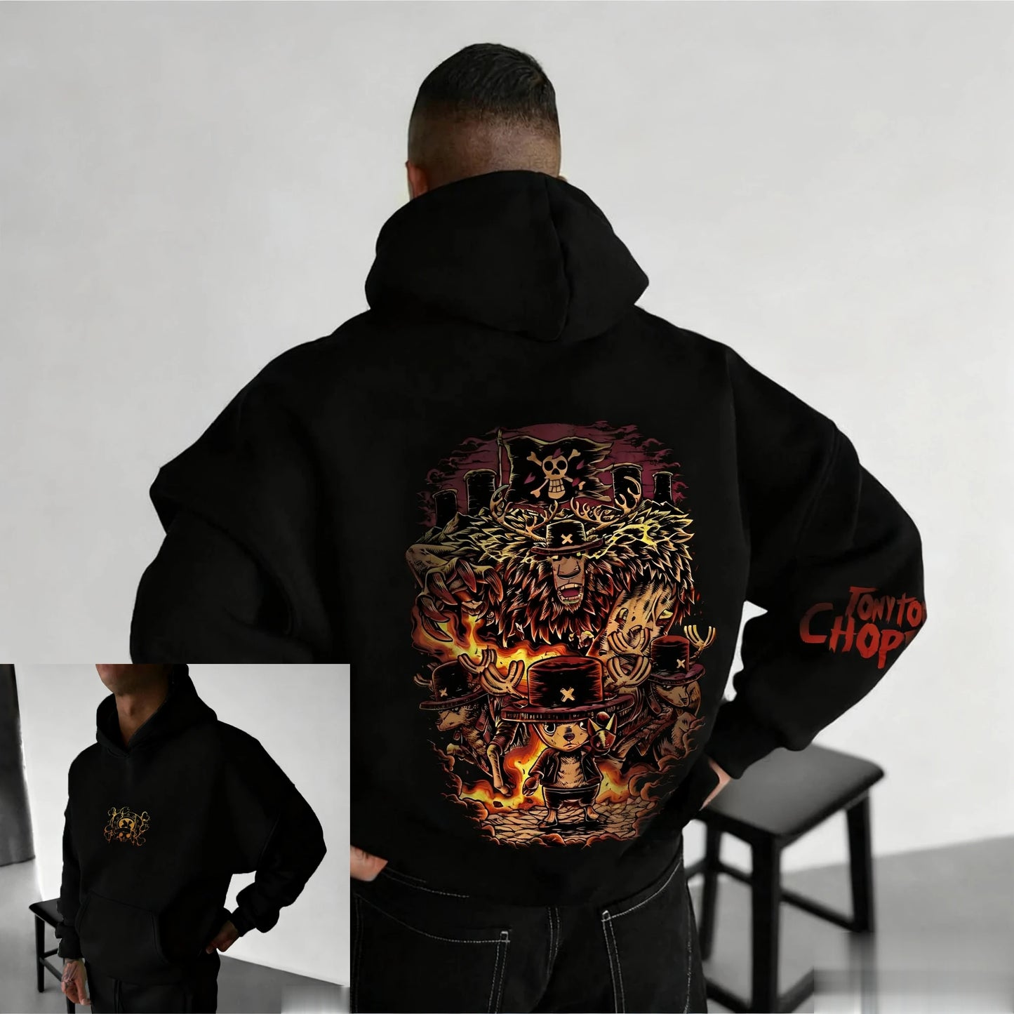 One Piece: Chopper Graphic Pullover Hoodie Men Women New Autumn Winter Streetwear Oversized Casual Anime Print Hooded Sweatshirt