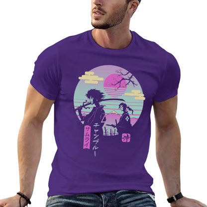 Samurai Champloo: T-shirt new edition summer top customs vintage mens t shirts casual stylish