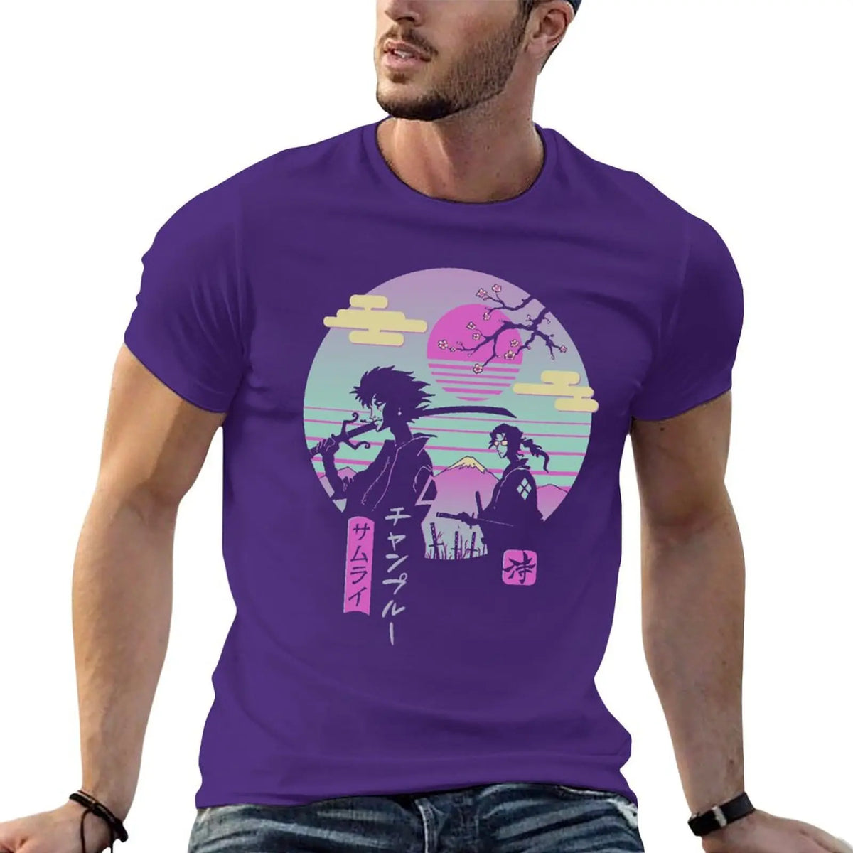 Samurai Champloo: T-shirt new edition summer top customs vintage mens t shirts casual stylish