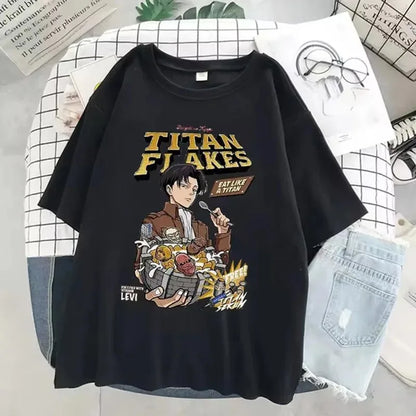 Attack on Titan T Shirt Kawaii Titans Attack Graphic Tees Demale Harajuku Summer Tops Japanese Anime