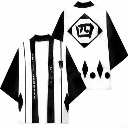 Bleach: Japanese Anime Bleach Anime Kurosaki Ichigo Kimono, Feather Woven Cloak, Taoist Robe, 3D Digital Printed Top