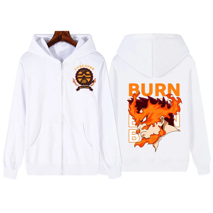 My Hero Academia: Zipper 2022 Harajuku Todoroki Enji Endeavor Gothic Sweatshirt hoodie Long Sleeve Y2K Jacket