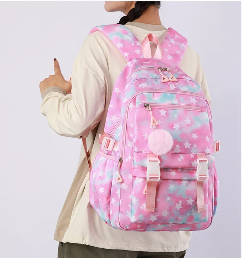 KPop Demon Hunters: Student Backpack Large Capacity Schoolbag Teenagers Student Backpack Women's Travel Laptop Bagpack