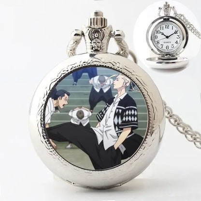 Tokyo Revengers: Manjiro Sano Ryuguji Ken Movie Peripherals Cartoon Pocket Watch Personality Vintage Hanging Chain Holiday Gifts