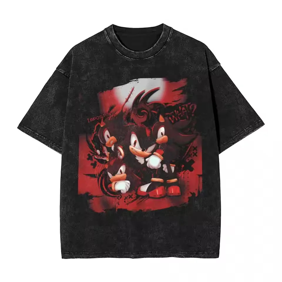 Sonic the Hedgehog: Shadow Cotton High Quality t shirt designer men t-shirts y2k streetwear manga unisex clothes