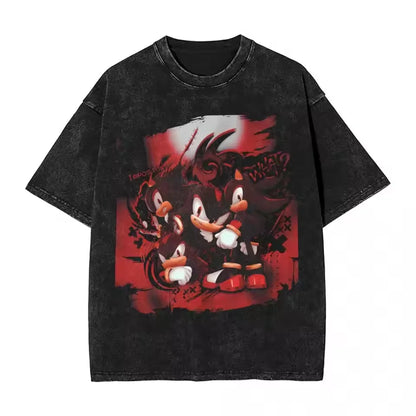 Sonic the Hedgehog: Shadow Cotton High Quality t shirt designer men t-shirts y2k streetwear manga unisex clothes