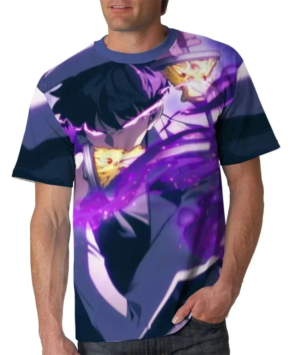 Korea Solo Leveling Anime Comics 3D Print role hobby clothing Short Sleeve T-shirt Oversized Top Quick-drying Tee animation fans