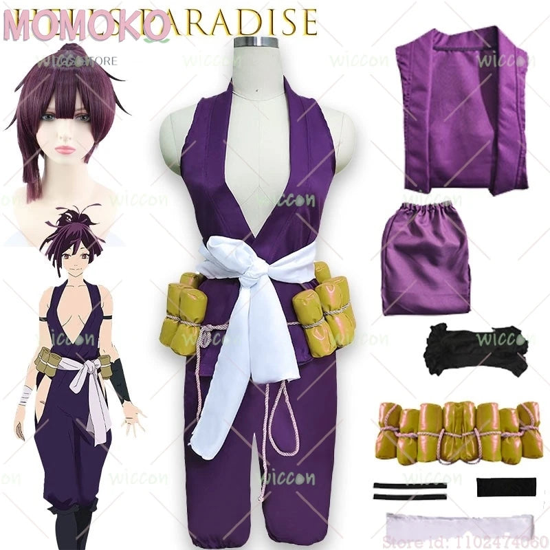 Hell's Paradise: Gakushu Maru Sasame Exiled Convicts Casual Cosplay Dress Black Ink Tattoo adulto mujer