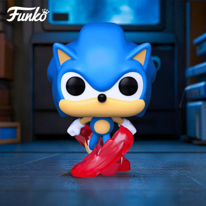 Sonic The Hedgehog: Funko POP Original  30th Anniversary Running Sonic Peripheral Figurine Gift for Boys Girls Children's Day