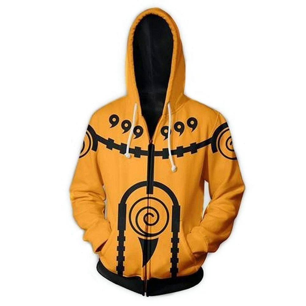 Naruto: Anie Zip Hoodie Jackets Cosplay Clothes Costumes Men Hoodies Sweatshirts Zipper Tops