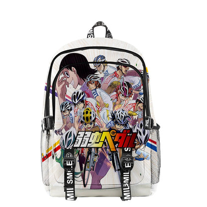 Yowamushi Pedal: Students Boys Girls Schoolbag Harajuku Rucksack 3D Casual Zip Backpack Backpack Streetwear