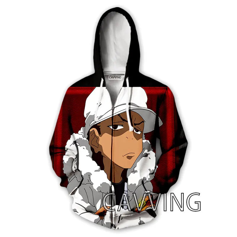 The Boondocks: New Fashion 3D Print   Zipper Hoodies Zip Up Hooded Sweatshirts Harajuku Hoodie Hip Hop Sweatshirts  H01