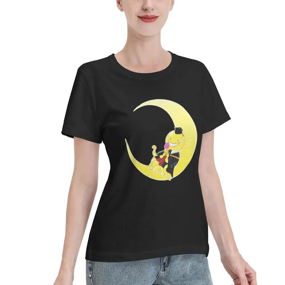 Assassination Classroom: Octopus Koro Sensei T-Shirt Women Short Sleeve T Shirts O-Neck Clothes Cotton Summer Tees Streetwear