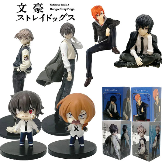 Bungo Stray Dogs:  7-22cm Dazai Osamu Noodles Press Figure Japanese Cartoon Figurines Collection Cute Toys