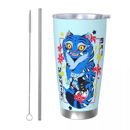 KPop Demon Hunters - Derpy  Insulated Tumbler with Lid Vacuum Thermal Mug Outdoor Travel Car Bottle Cup, 20oz