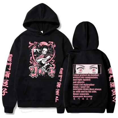 Demon Slayer: Tomioka Giyuu Japan Anime Printed Plus Size Hoodie Women Sweatshirts Winter Warm Unisex Casual Streetwear