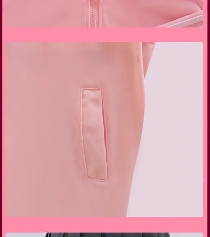 Bocchi The Rock:  Cosplay Gotoh Hitori Costume The Rock Pink School JK Uniform Sportswear Coat Skirt Full Set for Women Girls