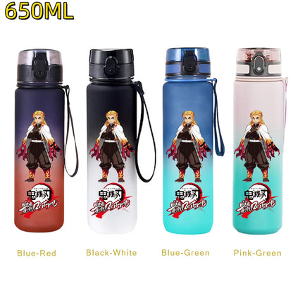 Demon Slayer: 650ML Kamado Tanjirou Water Bottle Kamado Nezuko Kochou Shinobu Fitness Drink Bottle Kettle Travel Office Jugs