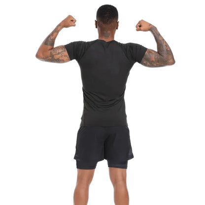 Berserk: Compression T-shirt Men Elastic Tight Sportswear Short-sleeved Gym Bodybuilding Quick-drying Sweatshirt Top S-3XL
