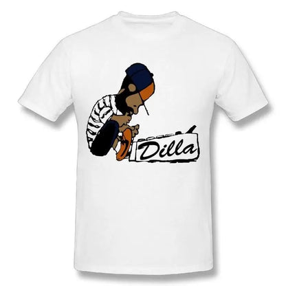 J Dilla: Rapper T Shirt White Cotton All Sizes