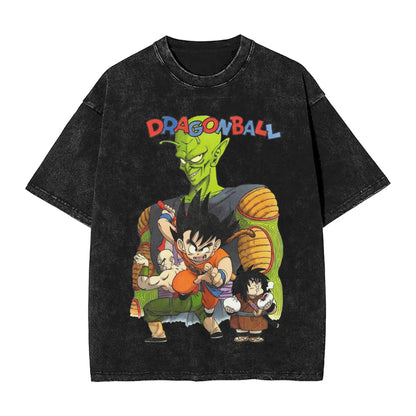 Dragon Ball: 2026 Master Roshi  Printed T-shirt Men's and Women's Washed T-shirt High Quality Vintage Cotton T-shirt Harajuku Tops