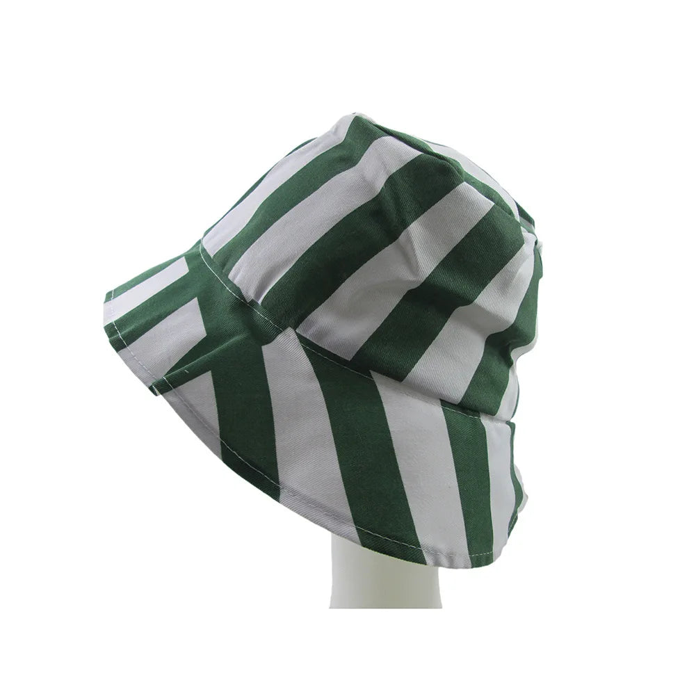 Bleach: Urahara Kisuke Cosplay Hat Green and White Stripe Cap Summer Cool Fisherman Hat