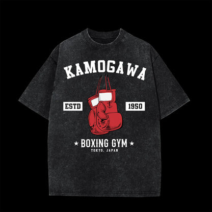 Hajime no Ippo: Vintage T-shirt Men's Washed Cotton Unisex Anime T Shirt Summer Gym Style Y2K Streetwear Men Tops Clothing