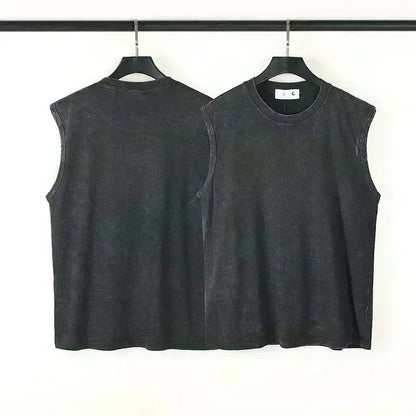 Chainsaw Man: Distressed Tank Top Reze Bomb Devil Hybrid Print Men Women Cotton Loose Fit Comfort Gym Streetwear Unisex