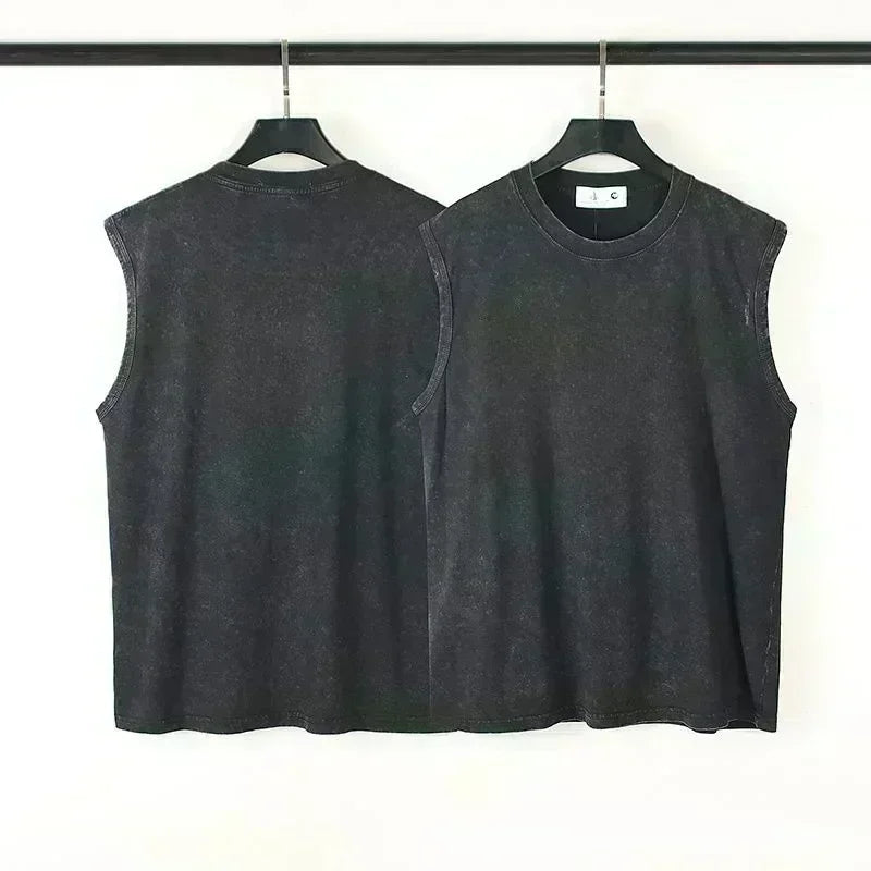 Chainsaw Man: Distressed Tank Top Reze Bomb Devil Hybrid Print Men Women Cotton Loose Fit Comfort Gym Streetwear Unisex