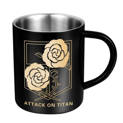 Attack on Titan: peripherals 304 stainless steel mug two-dimensional creative cartoon wings of freedom water cup gift