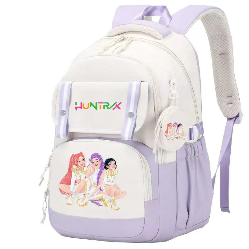 KPop Demon Hunters: Backpack Print Capacity Lightweight Daypack Schoolbag Girl Casual Travel Commute Bag