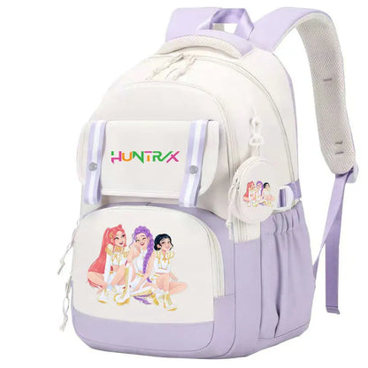 KPop Demon Hunters: Backpack Print Capacity Lightweight Daypack Schoolbag Girl Casual Travel Commute Bag